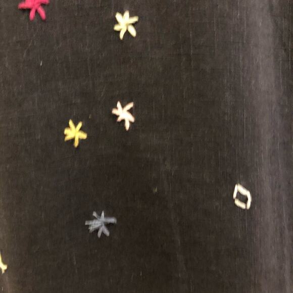 BANJARA Cotton Embroidered Navy Blue Boho Sheath Dress Women's Size S - Picture 5 of 8